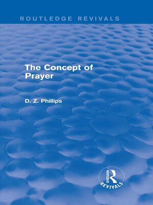 cover image of The Concept of Prayer (Routledge Revivals)